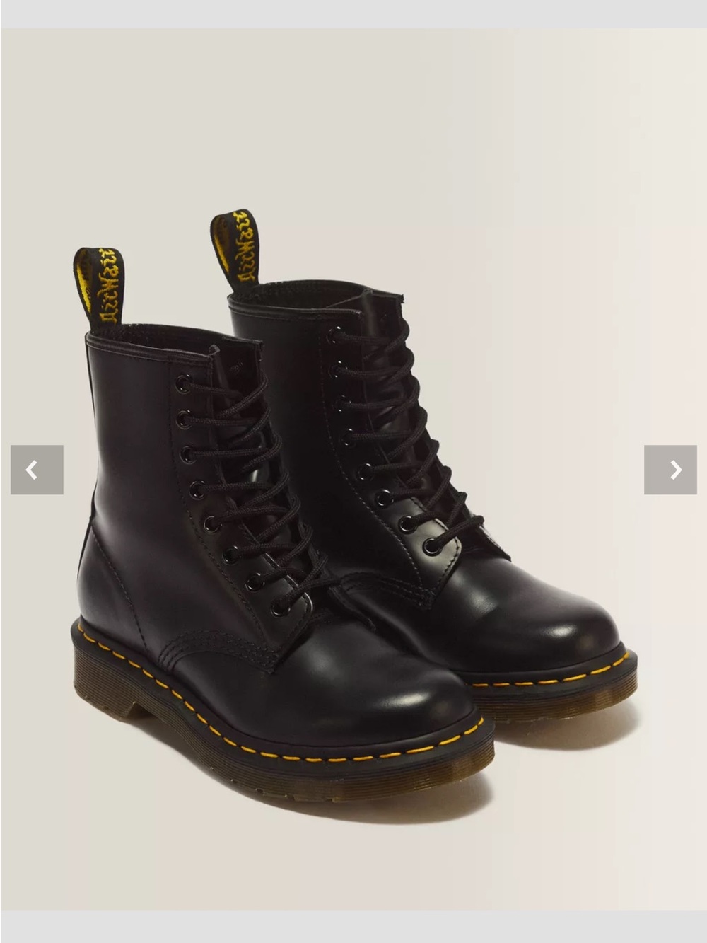 Dr. Martens 1460 Women’s Smooth Leather Lace Up Boots in Black